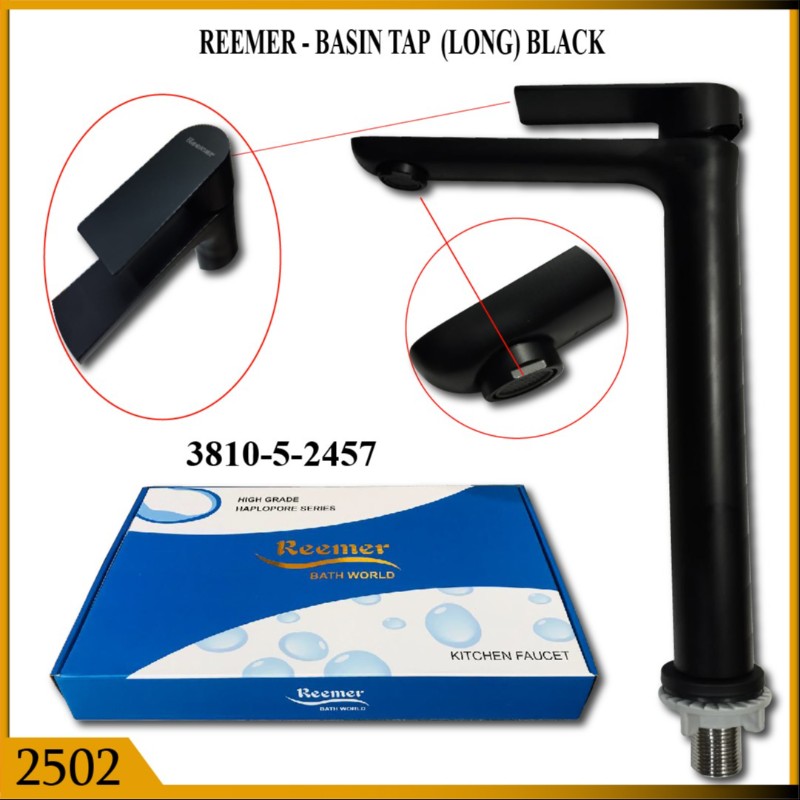 GLASS BAWL TAP ROU BLK (2502)